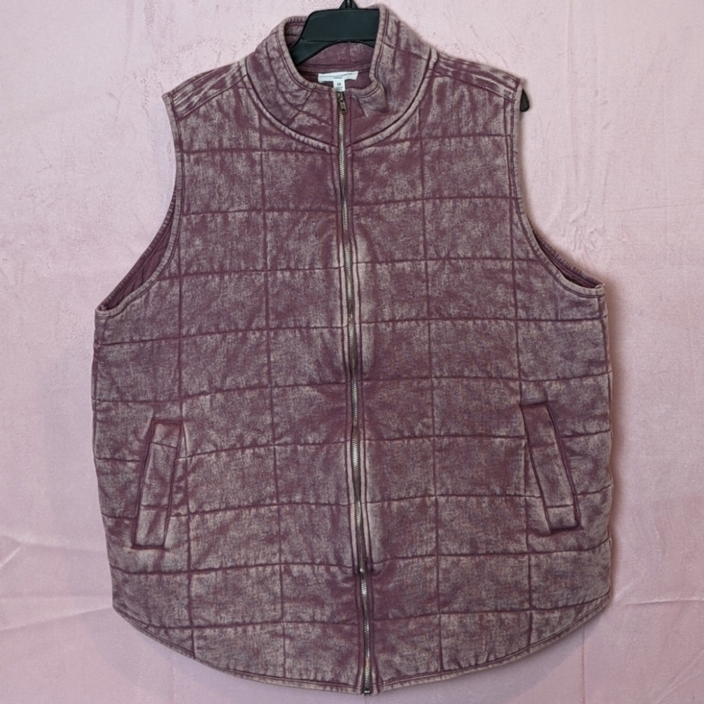 Westbound Quilted Fill Vest in Light Purple size 2X